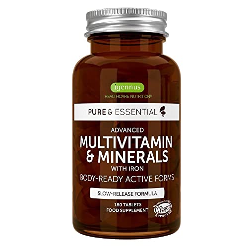 Enhanced Vegan Multivitamin & Mineral Supplement for Women, Including Methylated Iron and Folate.
