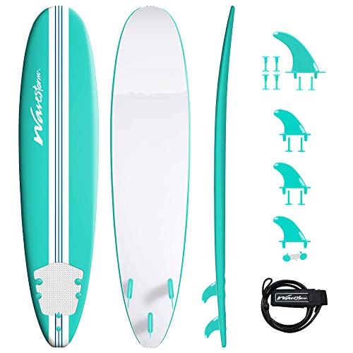 Wavestorm-15th Anniversary Edition Soft Top Foam 8ft Surfboard, for Beginners and All Levels, Includes Accessories
