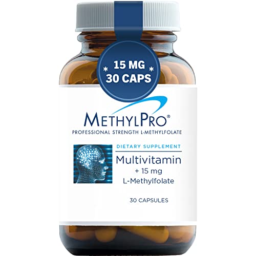 Multivitamin with 15 mg L-Methylfolate - Potent Daily Methylfolate for Energy & Mood - Men & Women's Vitamin Blend.