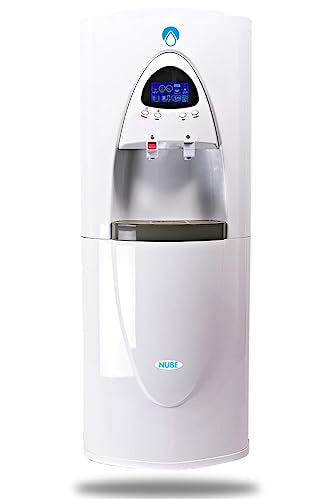 NUBE Water Generator: 8GPD, Alkaline, Ionized, Mineralized. No Fluoride/Chlorine. Eco-Friendly, RO+UV Filter, Cooler/Heater, Dehumidifier, White