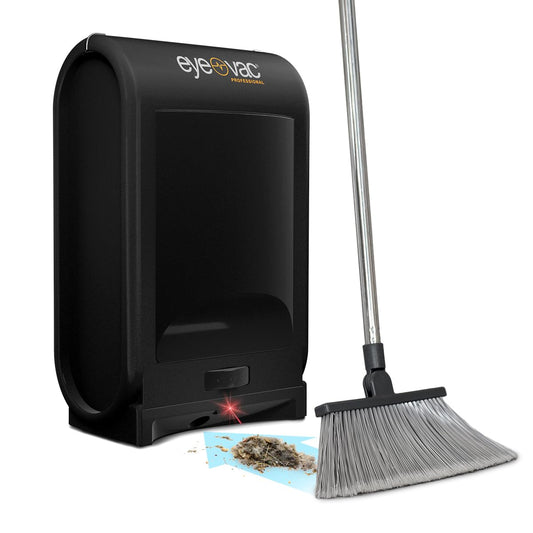 EyeVac Pro Touchless Stationary Vacuum - Ultra-Fast & High-Power 1400 Watt - Ideal for Salon, Pet Hair, Kitchen, and Food Debris - Corded, Bagless Design with Automatic Sensors - Black